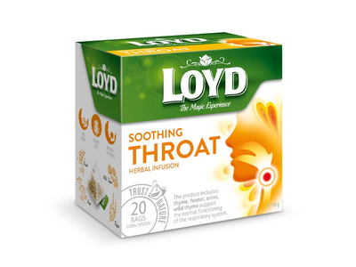 Žolelių arbata LOYD Soothing For Throat, 20x2g