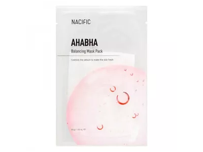 NACIFIC lakštinė veido kaukė AHA BHA BALANCING MASK, 1 vnt.
