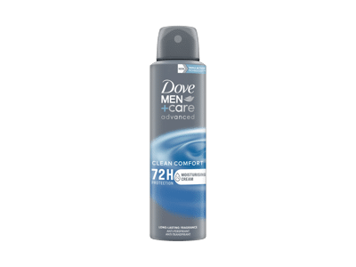 Vyriškas purškiamasis dezodorantas DOVE CLEAN COMFORT, 150 ml