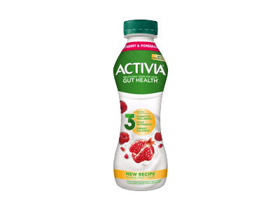 Geriam. jogurtas ACTIVIA su avietėmis, granatais, 2,6% rieb., 300 g