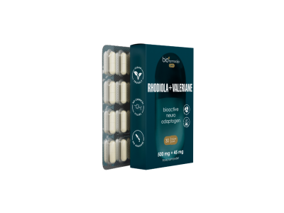 Maisto papildas miegui BIOFARMACIJA RHODIOLA+VALERIANE 500 mg + 45 mg, 30 kaps.