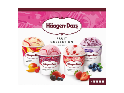 Valg. ledų rinkinys HAAGEN DAZS, 4x95ml/ 326g