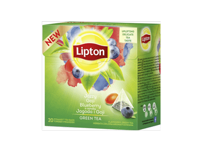 Žalioji arbata LIPTON su mėlynėmis ir ožerškio uogomis, 28 g