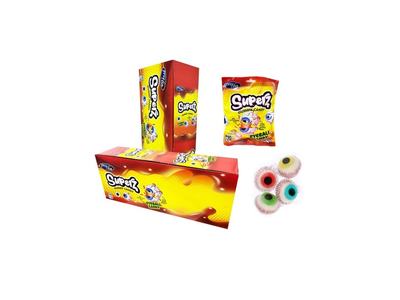 Želė saldainis SUPERZ EYEBALL, su džemu vid., įv. sk., 72 g