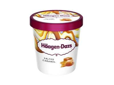 Valgomieji grietininiai ledai HAAGEN DAZS su sūdyta karamele, 400 g