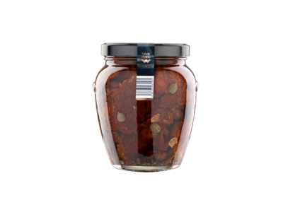 Saulėje džiovinti pomidorai su kaparėliais WELL DONE PREMIUM, aliejuje, 530 g