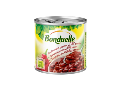 Raudonosios pupelės BONDUELLE su aitriųjų paprikų padažu, 430 g