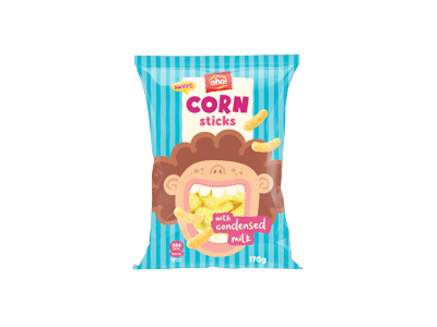 Kukurūzų lazdelės OHO su sutirštintu pienu, 170 g
