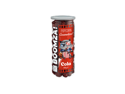 Karamelizuoti kukurūzų spragėsiai BOOMZA COLA, 170 g