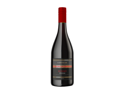 Raudonas sausas vynas COPPIERE ROSSO PUGLIA  11,5% 0,75