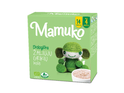 MAMUKO ekologiškos šviesių grikių kruopos (nuo 4 mėn.), 240 g