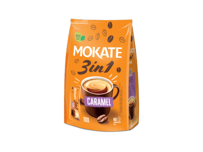 Tirpiosios kavos gėrimas MOKATE 3 IN 1 CARAMEL, 170 g