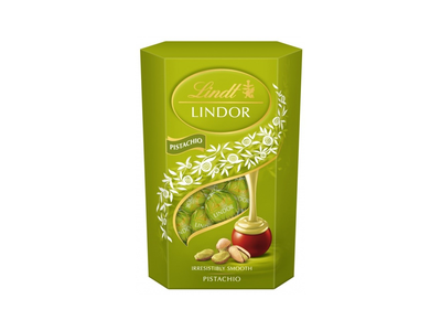 Pieninio šokolado rutuliukai LINDT LINDOR, su pistacijomis 200 g