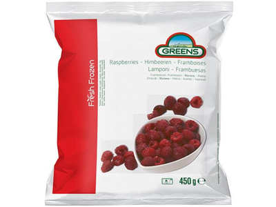 Šaldytos avietės GREENS, 450 g
