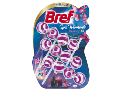 WC valiklis – gaiviklis BREF, Spa Moments Harmony, 3x50 g