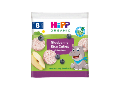 Ekolog. ryžių ir mėlynių paplotėliai HIPP (nuo 8 mėn.), 30 g