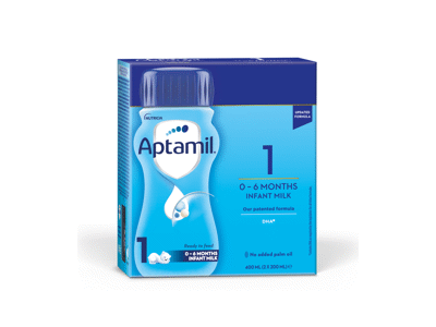 Pradinio maitinimo pieno mišinys APTAMIL 1 (nuo gimimo), 400 ml