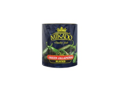 Konservuoti žaliojo jalapeno griežinėliai MIKADO, 2,95 kg / 1,6 kg