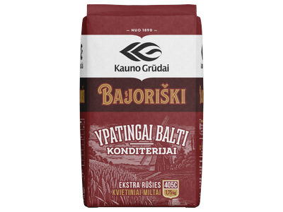 Kvietiniai miltai BAJORIŠKI 405 C, 1,75 kg