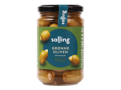 Žal. alyvuogės su migdolais SALLING, 290 g