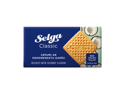 Kokosų skonio sausainiai SELGA, 180 g