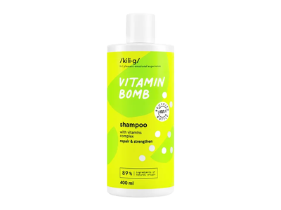 KILIG VITAMIN BOMB plaukus stiprinantis šampūnas su vitaminų kompleksu 400 ml