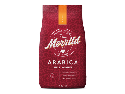 Kavos pupelės MERRILD ARABICA, 1 kg