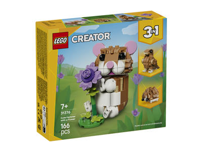 LEGO konstruktorius Mielas žiurkėnas su gėle 31376
