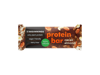 Veganiškas proteininis batonėlis THE BEGINNINGS su kakava, 40 g