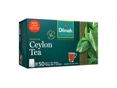 Juodoji arbata DILMAH Premium, su siūlu, 50 vnt.