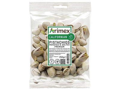 Kepintos ir sūdytos pistacijos ARIMEX PREMIUM, 250 g