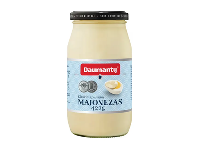 DAUMANTŲ KLASIKINIS majonezas, 34 % rieb., 420 g