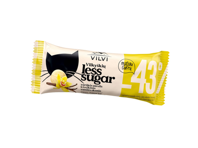 Gl. VILKYŠKIŲ sūrelis LESS SUGAR, vanilės skonio, 30 % rieb., 40 g