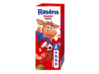 Pieno gėrimas RASĒNS, braškių skonio, 1,5 % rieb., 200 ml