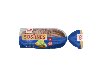 SOSTINĖS šviesi plikyta duona, 800 g