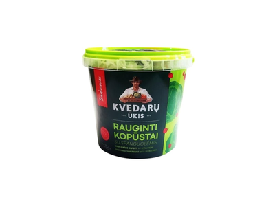 Rauginti kopūstai kibirėlyje, KVEDARŲ ŪKIS, 800 g, 1 vnt.