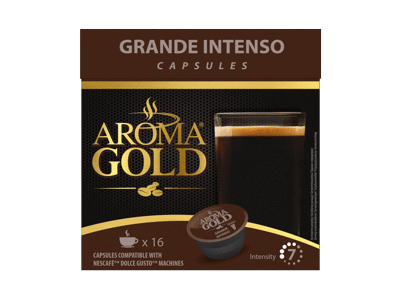 Kavos kapsulės AROMA GOLD GRANDE INTENSO, 128 g