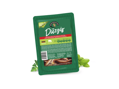 Karštai rūkytos kiaulių ausytės DŪZGĖS, pjaustytos, 200 g
