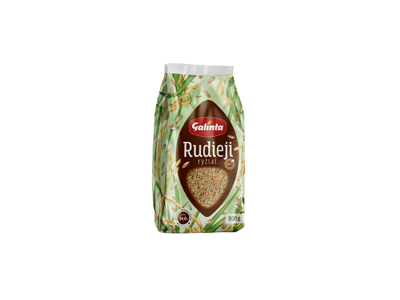 Rudi ilgagrūdžiai ryžiai GALINTA, 800 g