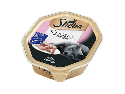 Konservuotas kačių ėdalas su lašiša SHEBA, 85 g