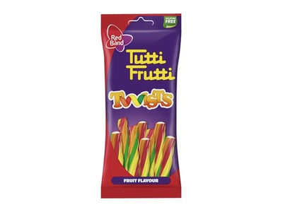 Vaisiniai kramtomieji saldainiai TUTTI FRUTTI TWIST, 100 g