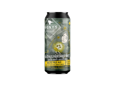 Alus GENYS NUOTYKIS PAVASARIO NAKTĮ, Baltic Pale Ale, 4.5%, 0.44l, skardinė