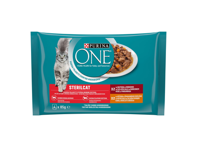 Vis. kačių ėdalas PURINA ONE STERILCAT,4x85g