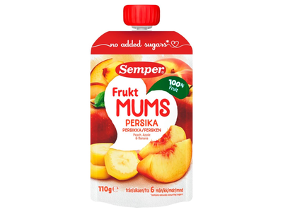 Vais. tyrelė su persik. SEMPER, 6 mėn, 110 g