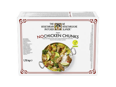 Šaldyti veganiški gabaliukai THE VEGETARIAN BUTCHER Nochicken chunks, 1,75 kg