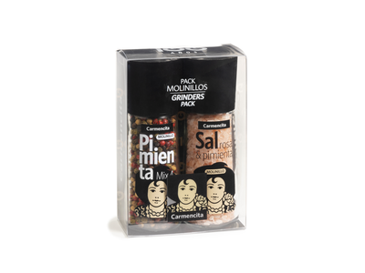 Rinkinys CARMENCITA, 4 pipirų ir himalajų druskos, malūnėliuose, 140 g