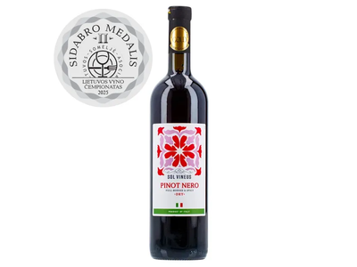 Raudonasis sausas vynas SOL VINEUS PINOT NOIR DI PAVIA (12%) 0,75 l
