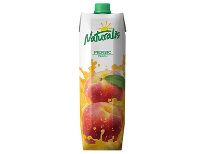 Persikų nektaras su minkštimu NATURALIS, 1 l