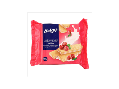 Vafliai su spanguolų įdaru SELGA, 180 g