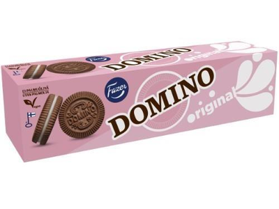 Kakaviniai sausainiai DOMINO, su vanilės skonio įdaru 175g